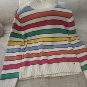 Vintage Tommy Hilfiger Rainbow Stripe Sweater 90'S Y2K Medium RETRO UNISEX